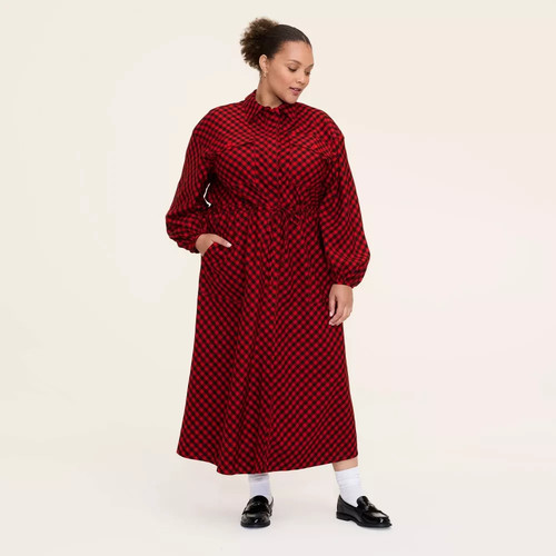 Abito camicia midi utility