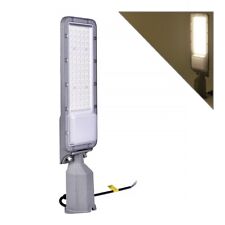 Lampione Stradale LED 50W Inclinabile Luce Naturale 4000K Grigio da Esterno IP65