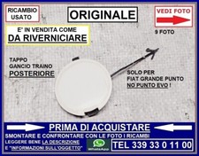 TAPPO PLASTICA GANCIO TRAINO PARAURTI POSTERIORE usato bianco FIAT GRANDE PUNTO