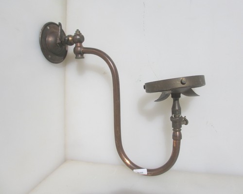 Victorian brass gas wall - wall, light