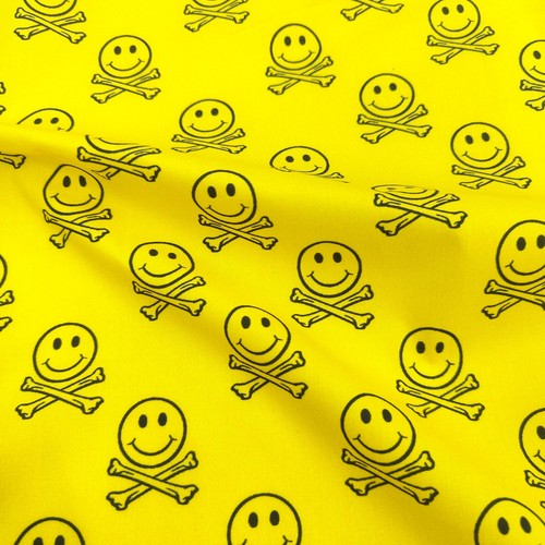 Tessuto edgy pop smiley - tessuto,
