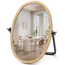 Specchio Tavolo Trucco Vanity - Specchi Scrivania 360 Rotazione RegolabileIncorniciato Legno...