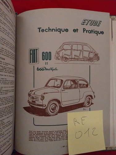 Revue technique fiat - fiat, 600