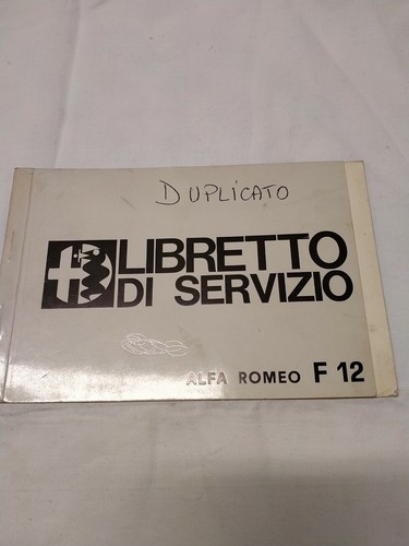 Libretto servizio f12 - ,