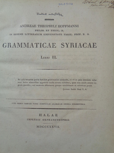 1827 grammaticae syriacae - grammaticae,