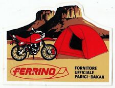 Adesivo FERRINO Fornitore ufficiale PARIGI-DAKAR - sticker PROMO vintage 11x8 cm