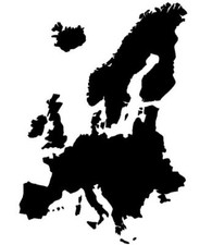 Adesivo mappa Europa 28x19cm o