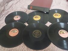 6 dischi per grammofono 78 giri rari monofaccia + omaggio espositore