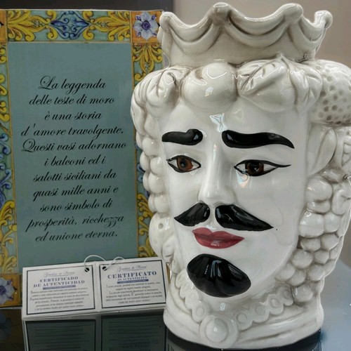 Vaso ceramica testa - vaso, in