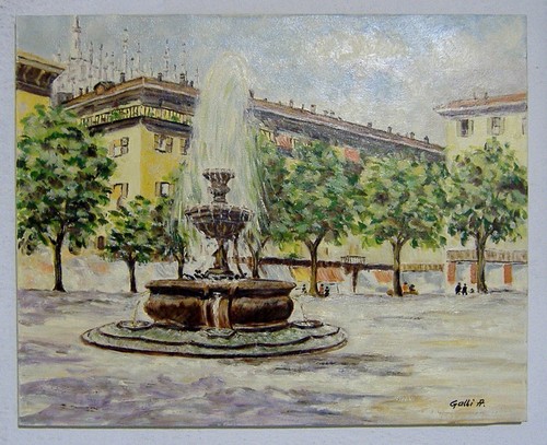034 quadro dipinto olio - quadro,