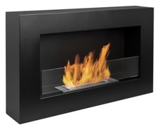 Caminetto bioetanolo parete con vetro BOX 65 cm FIAMMA REGOLABILE