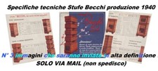3 immagini digitali (no spedizione) Specifiche Tecniche Stufe Becchi Forli' 1940
