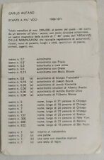 CARLO ALFANO invito mostra Stanze a più voci 1969-71, modern Art Agency Napoli 