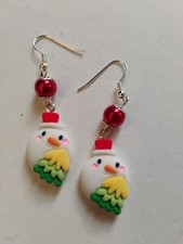 Orecchini Pendente Natale Pupazzo Di Neve 