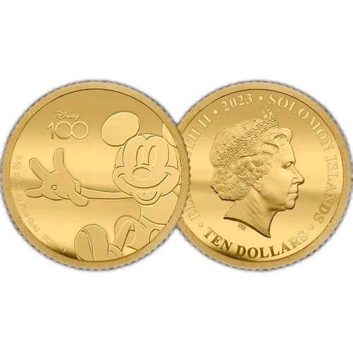 Oro topolino isole salomone - oro, 10