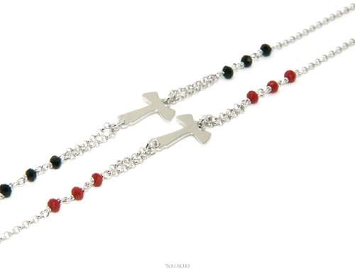 Bracciale rosario argento 925 - bracciale,