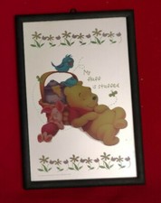 QUADRO A SPECCHIO PAINTED DISNEY WINNIE THE POOH MY FLUFF IS STUFFED PIMPI