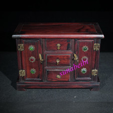 Cassettiera intagliata palissandro rosso artigianale antiquariato decorazione studio casa
