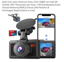 Dash Cam Auto Auto 2.5K+1080P