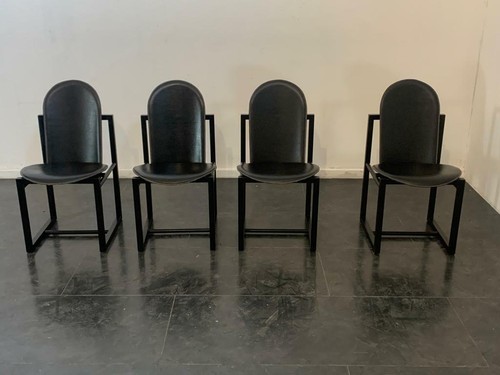 Wood and leather chairs - chairs, by