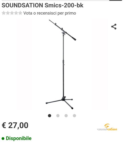 Asta microfono soundsation - asta,