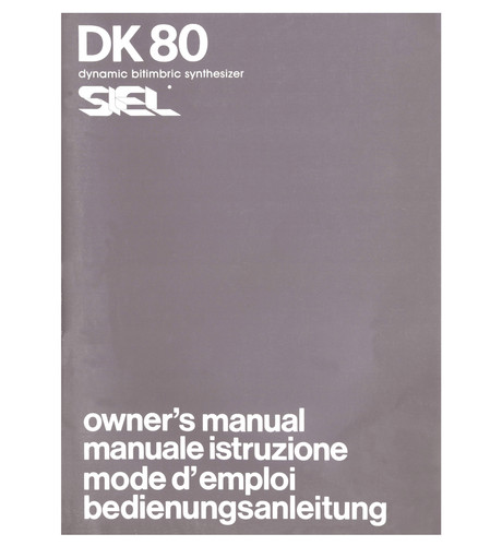 Siel owner s manual - owner's,