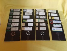 Lotto x24 Dischetti FLOPPY DISK 5.25 Vintage PC Programmi SOFTWARE Retrocomputer