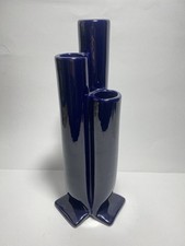 Vaso Porta Fiori In Ceramica Smaltata Blu Di Design