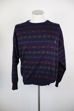 POLO RALPH LAUREN MAGLIONE VINTAGE UOMO tg. L MAN SWEATER CASUAL LOGO LANA