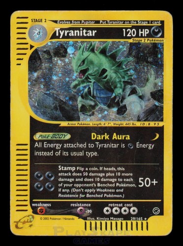 Pokemon card tyranitar 165 - pokemon,
