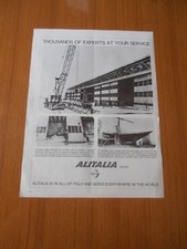1964 ALITALIA CENTRO TECNICO FIUMICINO COSTRUZIONE AIRLINES ANNI 60 PUBBLICITA