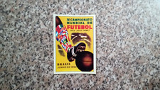 MEXICO 70 PANINI SCUDETTO BADGE POSTER BRASIL 1950 ORIGINAL NEW UNUSED NO BACK
