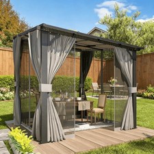 8x8 Wall Mounted Gazebo Lean