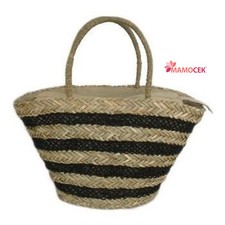 BORSA Paglia naturale marrone cm.52 h30 mare estate passeggio