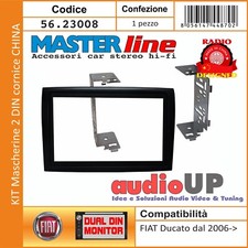 MASCHERINA RADIO 2 DIN FIAT DUCATO X250 DA 2006 KIT 7" RADIO CINA + STAFFE METAL