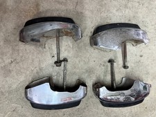 ROSTRI BORCHIE PARAURTI CON GOMMA FIAT 500 N D 600 FUORISERIE INOX USATI