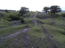 Photo 6x4 Mountain / motocross bike track near Morlais Castle Quarries Ga c2013