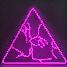 luce led neon rosa fetta pizza