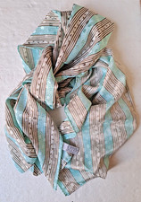 sciarpetta vintage donna 100% pura seta zenith made in italy 130x44 cm