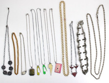 Lotto Vario 12 Collane con Ciondolo MC Dadi Rondini Con Forma Diamante Spillo