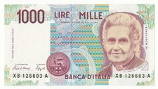 1000 LIRE MONTESSORI  SERIE
