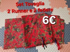 Set tovaglia runner e federe