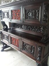 Set mobili salotto/studio stile rinascimentale fine 800/inizio 900