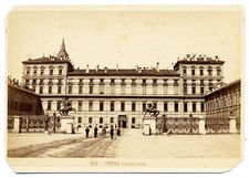 Torino Palazzo Reale Foto cabinet originale albumina Giacomo Brogi 1880c 