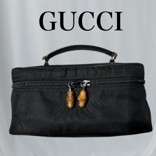 Gucci vanity bag bambù - bag, nero