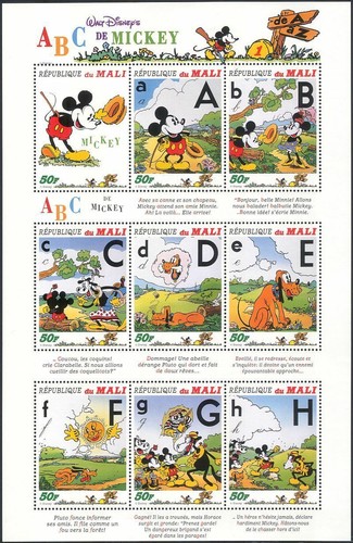 Mali 1996 disney topolino abc - mali,