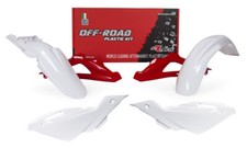 RTECH KIT PLASTICHE BIANCO-ROSSO HUSQVARNA WR 125 2009-2013