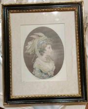 Francesco Bartolozzi St. James Beauty Litho Tratta da incisione  a colori 1880