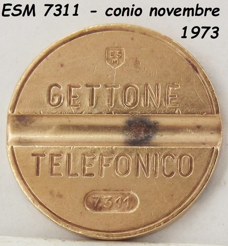 1973 gettone telefonico esm - telefonico,