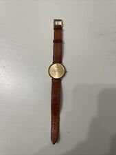 orologio vintage uomo epoca Finitura Oro Cuoio Polso Elegante